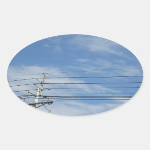 Sticker Ovale Nature Skyline NewJersey USA Cloud GIFTS nvn673 fu