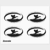 Sticker Ovale Natures Jeu vocal Appels Logo de la sauvagine (Feuille)