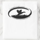 Sticker Ovale Natures Jeu vocal Appels Logo de la sauvagine (Sac)