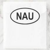 Sticker Ovale Nauru "NAU" (Sac)