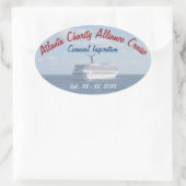 Sticker Ovale Navire en mer (Sac)