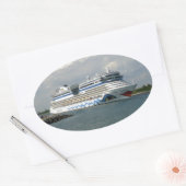 Sticker Ovale Navire souriant (Enveloppe)