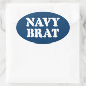 STICKER OVALE NAVY BRAT (Sac)