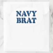 STICKER OVALE NAVY BRAT (Sac)