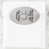 Sticker Ovale Ne manquez pas avec l'autocollant ovale du Lecteur (Sac)