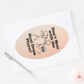 Sticker Ovale Ne manquez pas avec l'autocollant ovale du lecteur (Enveloppe)