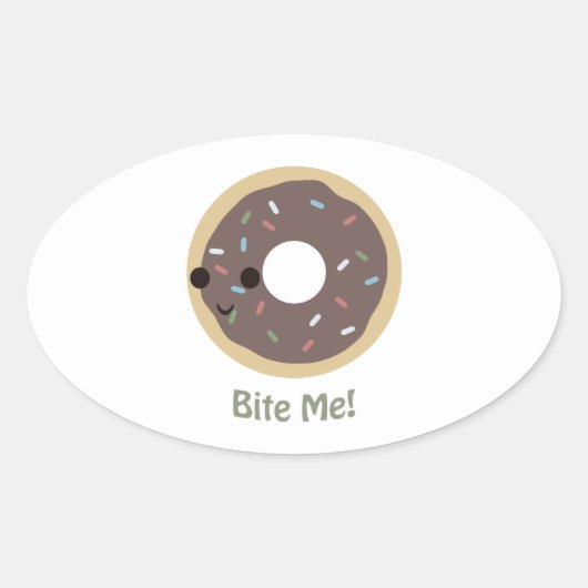 Sticker Ovale Ne Me Mords Pas ! (Devant)