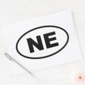 Sticker Ovale NE Nebraska (Enveloppe)