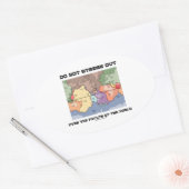 Sticker Ovale Ne Pas Faire De Stress Sur Les Fautes Du Monde (Enveloppe)