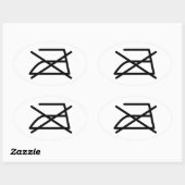 STICKER OVALE NE PAS REPASSER ! (Feuille)