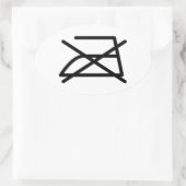 STICKER OVALE NE PAS REPASSER ! (Sac)
