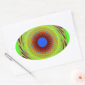 Sticker Ovale Ne vous inquiétez pas d'être heureux d'impression (Enveloppe)