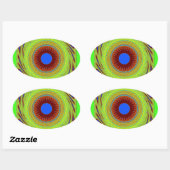 Sticker Ovale Ne vous inquiétez pas d'être heureux d'impression (Feuille)