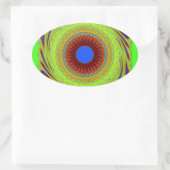 Sticker Ovale Ne vous inquiétez pas d'être heureux d'impression (Sac)