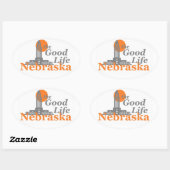 STICKER OVALE NÉBRASKA (Feuille)
