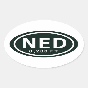 Sticker Ovale Nederland Colorado 8 000 M NED Rocky Mountain