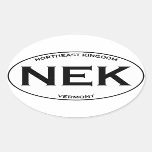 Sticker Ovale NEK - royaume du nord-est Vermont