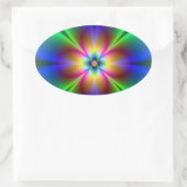 Sticker Ovale Neon Daisy coloré (Sac)