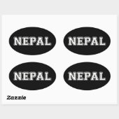 Sticker Ovale Népal (Feuille)