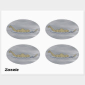 Sticker Ovale Nessie le monstre Loch Ness (Feuille)