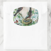 Sticker Ovale Nest of Joy : L'amour du jeune esprit nourdissant (Sac)