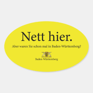 Sticker Ovale nethier baden württemberg