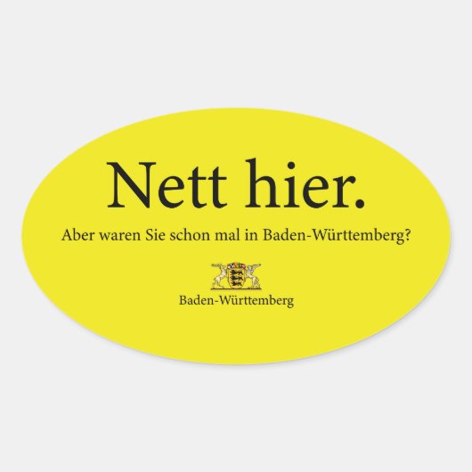 Sticker Ovale nethier baden württemberg (Devant)