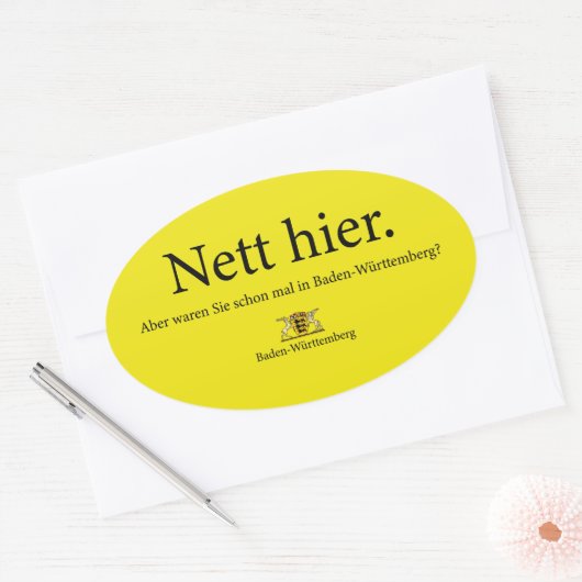 Sticker Ovale nethier baden württemberg (Enveloppe)