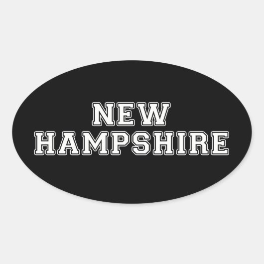 Sticker Ovale New Hampshire (Devant)