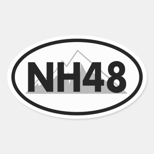 Sticker Ovale New Hampshire 48 Oval (Devant)