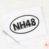 Sticker Ovale New Hampshire 48 Oval (Enveloppe)