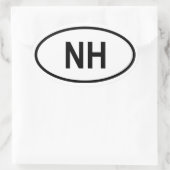 Sticker Ovale New Hampshire "NH" (Sac)