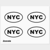 Sticker Ovale New York City (Feuille)
