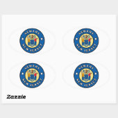 Sticker Ovale Newark New Jersey (Feuille)