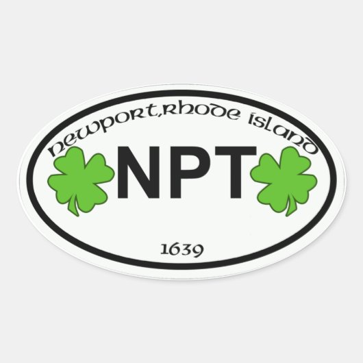 Sticker Ovale newport ri city (Devant)