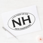 Sticker Ovale NH - New Hampshire (Enveloppe)