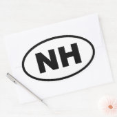 Sticker Ovale NH New Hampshire (Enveloppe)