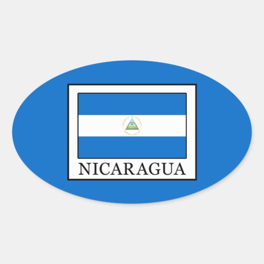 Sticker Ovale Nicaragua (Devant)