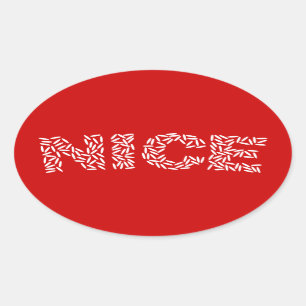 Sticker Ovale Nice Riz