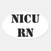 STICKER OVALE NICU RN (Devant)