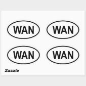 Sticker Ovale Nigeria "WAN" (Feuille)