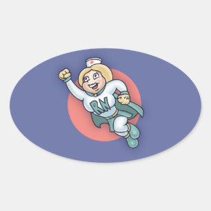 Sticker Ovale Nightly Nurse !