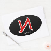Sticker Ovale Nihilisme (Enveloppe)