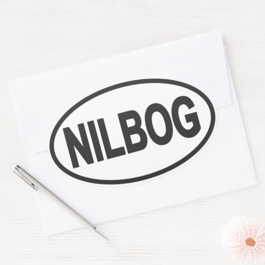 Sticker ovale NILBOG euro (Enveloppe)