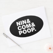 STICKER OVALE NIN & COM & POOP. (Enveloppe)