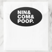STICKER OVALE NIN & COM & POOP. (Sac)