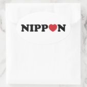 Sticker Ovale Nippon Love Heart (Sac)