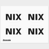 STICKER OVALE NIX (Feuille)