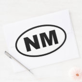 Sticker Ovale NM Nouveau-Mexique (Enveloppe)