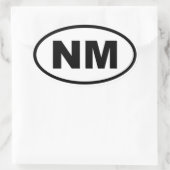 Sticker Ovale NM Nouveau-Mexique (Sac)